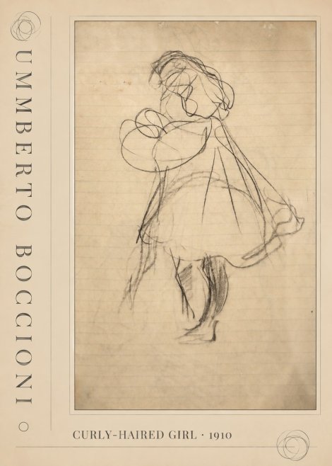 Umberto Boccioni Curly-haired Girl No3 - Affiche