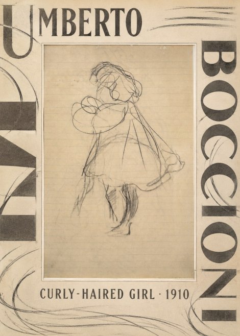 Umberto Boccioni Curly-haired Girl No5 - Affiche