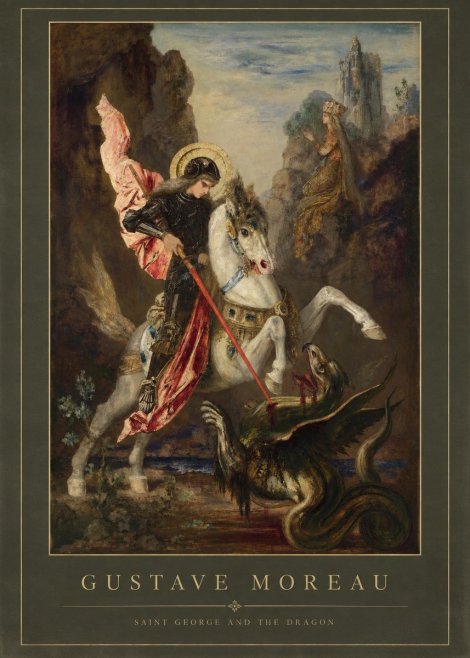 Gustave Moreau Saint George and the Dragon No4 - Affiche