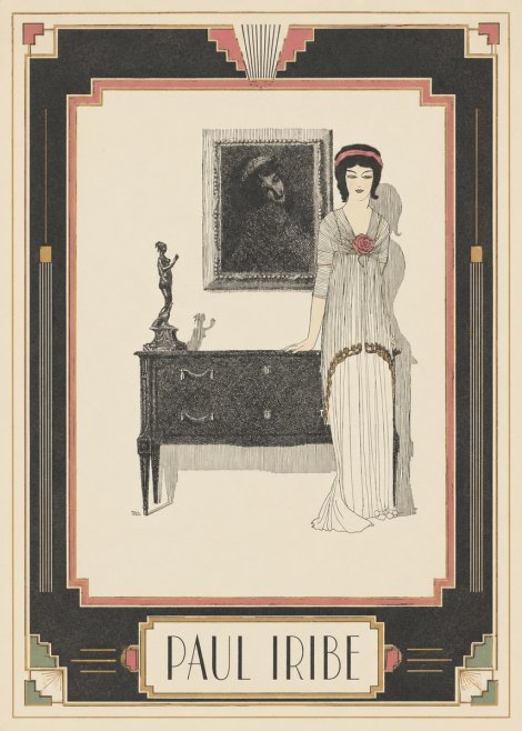 Paul Iribe Elegant Figure in Art Deco Interior No4 - Affiche