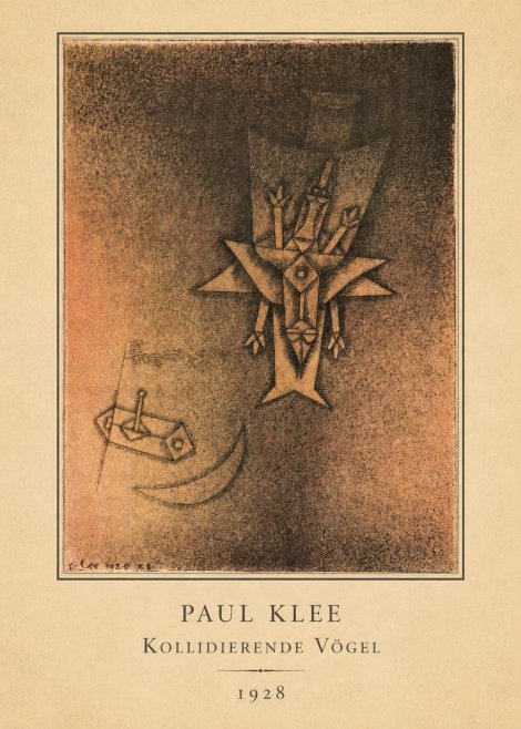 Paul Klee Kollidierende Vögel No3 - Affiche