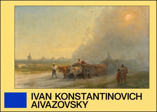 Ivan Konstantinovich Aivazovsky Landscape with Oxen No4 - Affiche