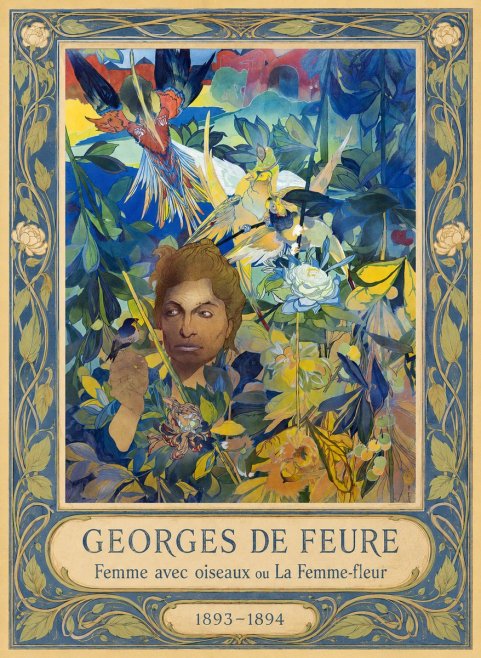 Georges de Feure Femme Avec Oiseaux Ou La Femme-fleur No1 - Affiche