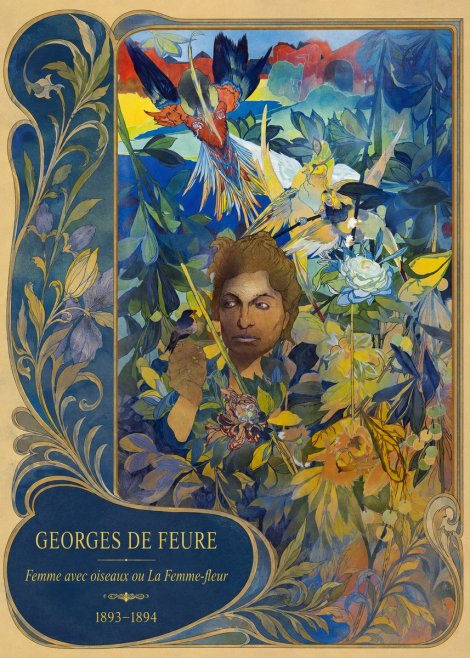 Georges de Feure Femme Avec Oiseaux Ou La Femme-fleur No2 - Affiche