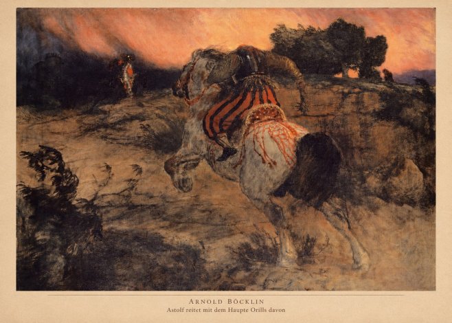Arnold Böcklin Astolf Reitet Mit Dem Haupte Orills Davon No2 - Affiche