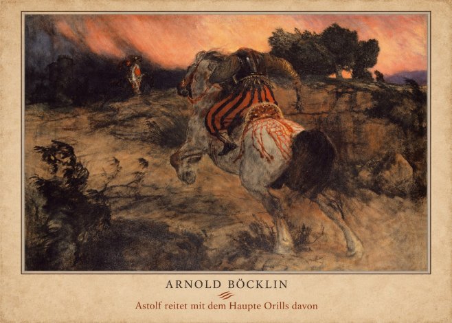 Arnold Böcklin Astolf Reitet Mit Dem Haupte Orills Davon No4 - Affiche