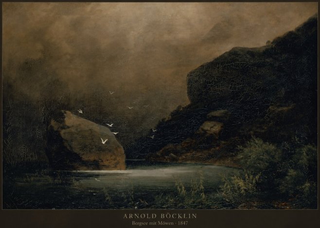 Arnold Böcklin Bergsee Mit Möwen No2 - Affiche