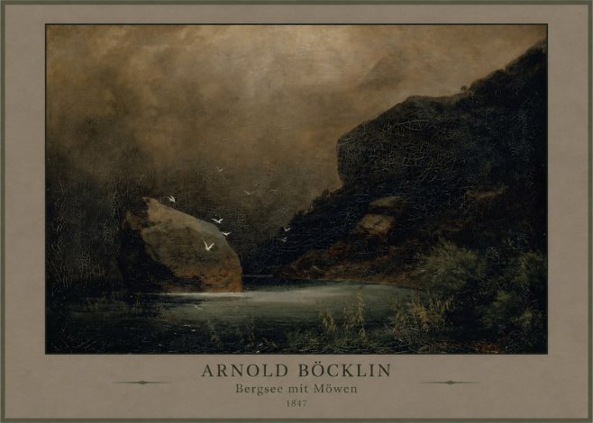 Arnold Böcklin Bergsee Mit Möwen No3 - Affiche