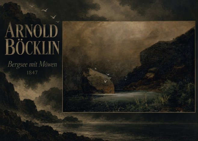 Arnold Böcklin Bergsee Mit Möwen No5 - Affiche