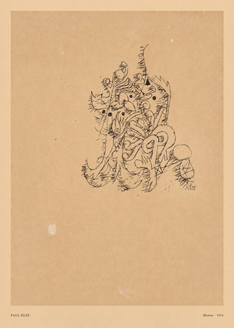 Paul Klee Blumen II No5 - Affiche