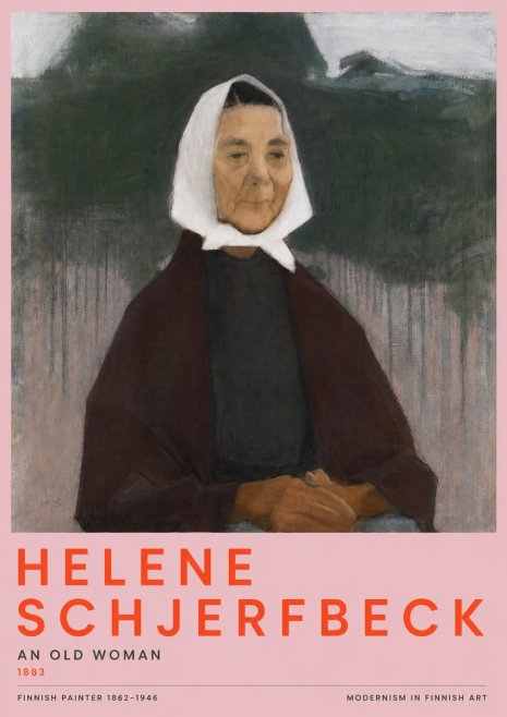 Helene Schjerfbeck An Old Woman No4 - Affiche