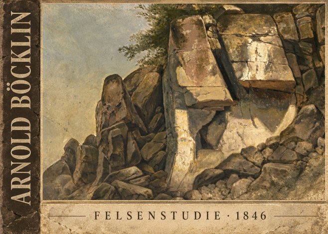 Arnold Böcklin Felsenstudie No3 - Affiche