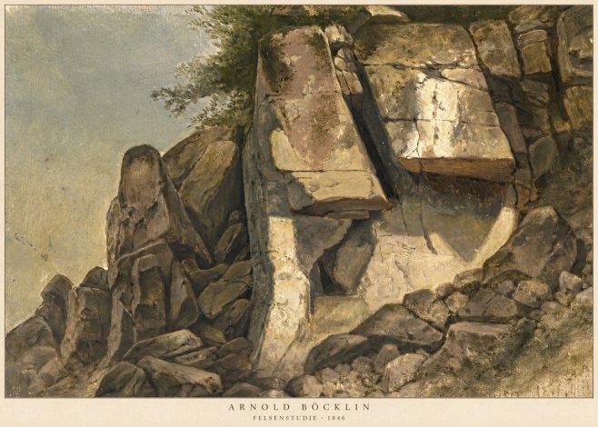 Arnold Böcklin Felsenstudie No5 - Affiche