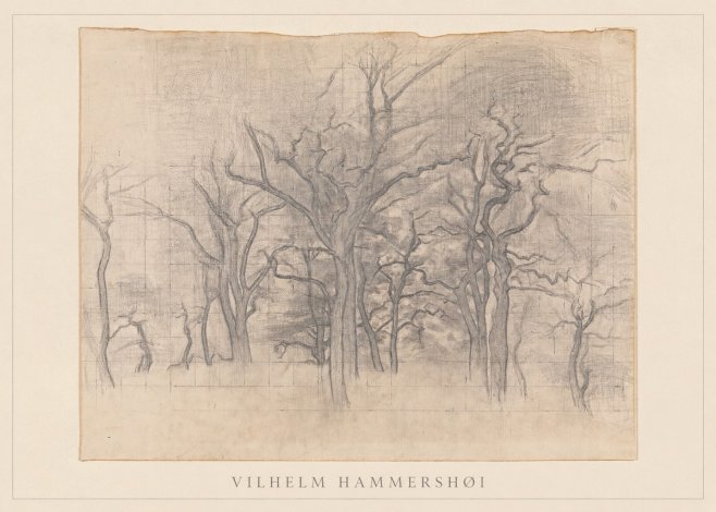 Vilhelm Hammershøi Oak Trees No2 - Affiche