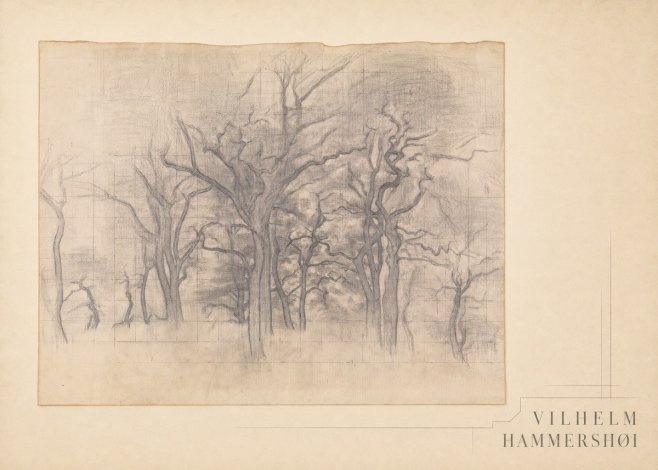 Vilhelm Hammershøi Oak Trees No4 - Affiche