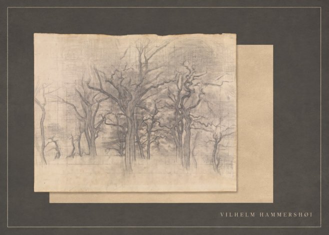 Vilhelm Hammershøi Oak Trees No5 - Affiche