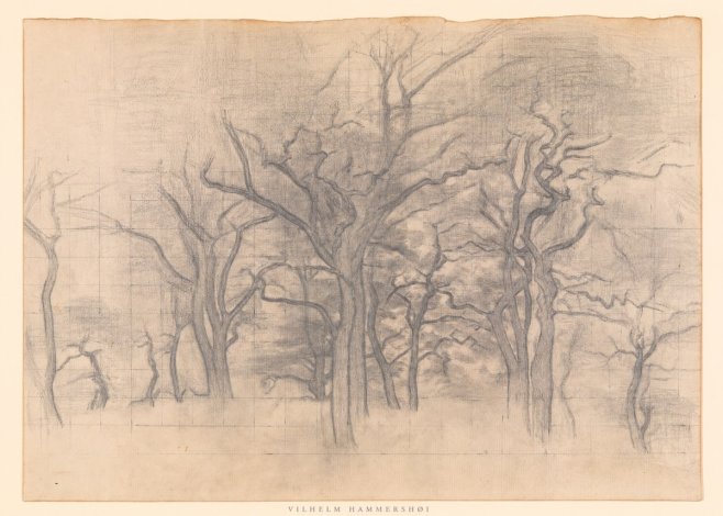 Vilhelm Hammershøi Oak Trees No6 - Affiche
