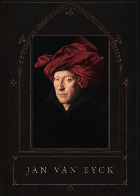 Jan van Eyck Portrait of a Man in a Turban No3 - Affiche