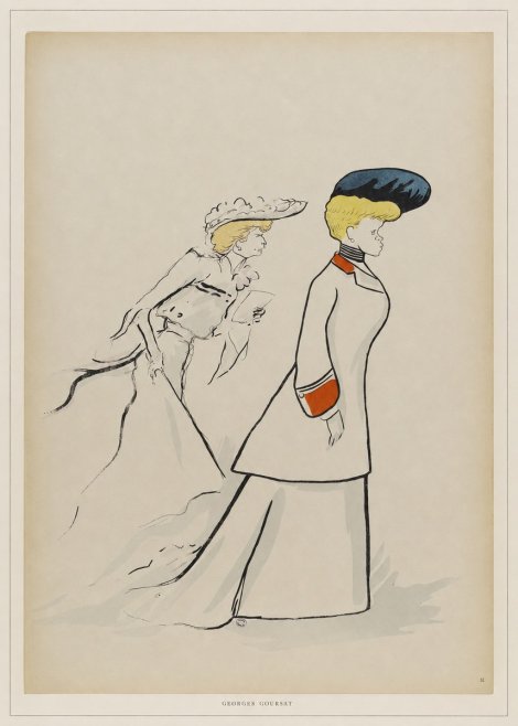 Georges Goursat Elegant Promenade No6 - Affiche