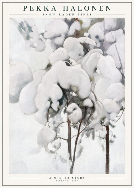 Pekka Halonen Snow-laden Pines No1 - Affiche