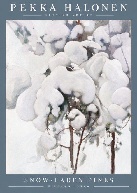 Pekka Halonen Snow-laden Pines No3 - Affiche