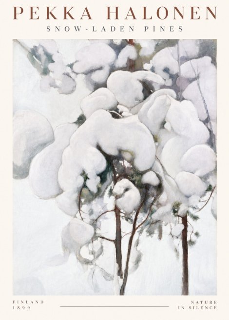 Pekka Halonen Snow-laden Pines No5 - Affiche