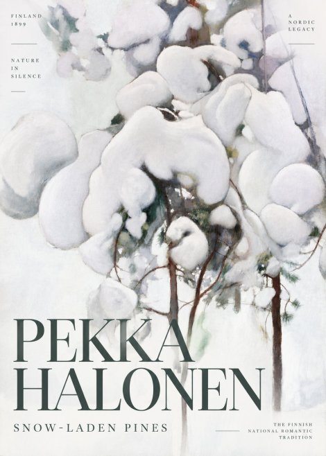 Pekka Halonen Snow-laden Pines No6 - Affiche