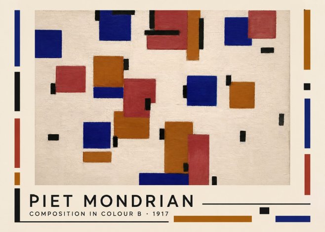 Piet Mondrian Composition in Colour B No1 - Affiche