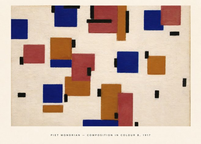 Piet Mondrian Composition in Colour B No5 - Affiche