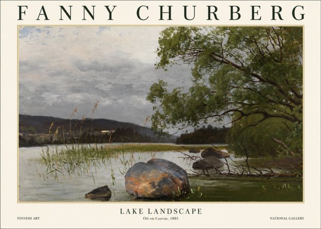 Fanny Churberg Lake Landscape No1 - Affiche