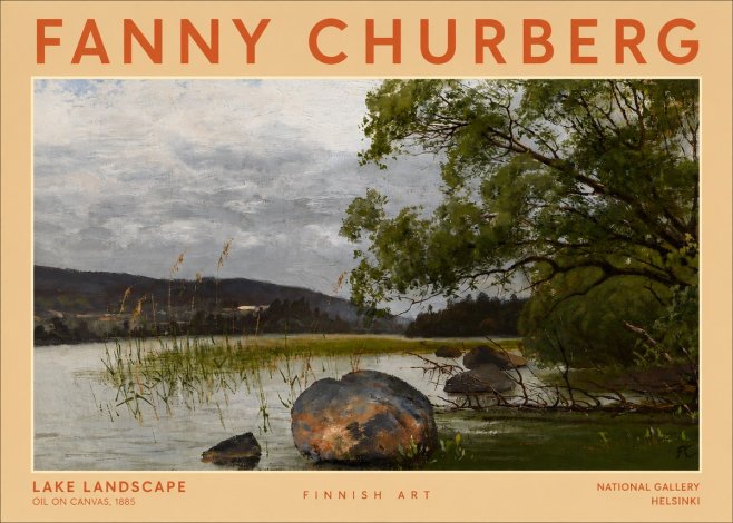 Fanny Churberg Lake Landscape No4 - Affiche