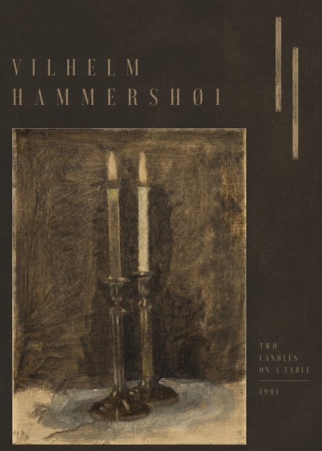 Vilhelm Hammershøi Two Candles on a Table No6 - Affiche