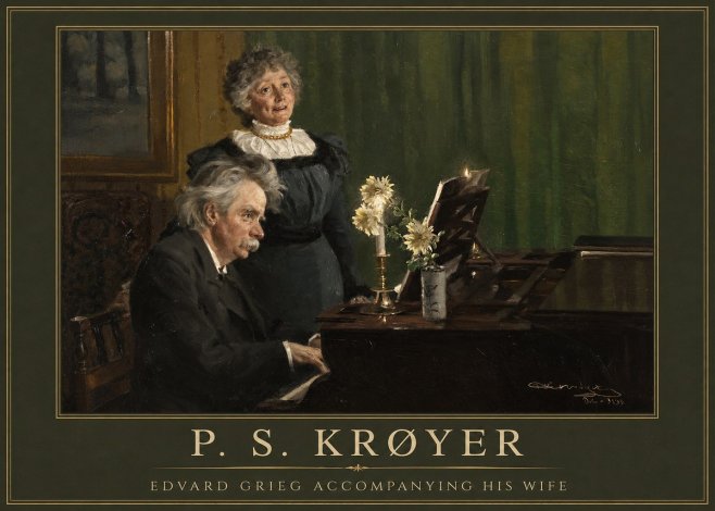 P.S. Krøyer Edvard Grieg Accompanying His Wife No1 - Affiche