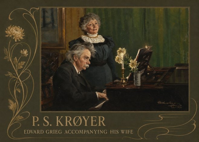 P.S. Krøyer Edvard Grieg Accompanying His Wife No3 - Affiche