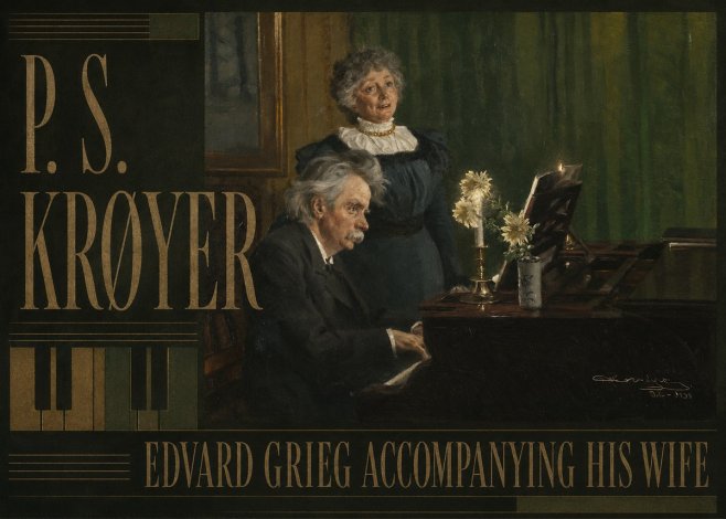 P.S. Krøyer Edvard Grieg Accompanying His Wife No4 - Affiche