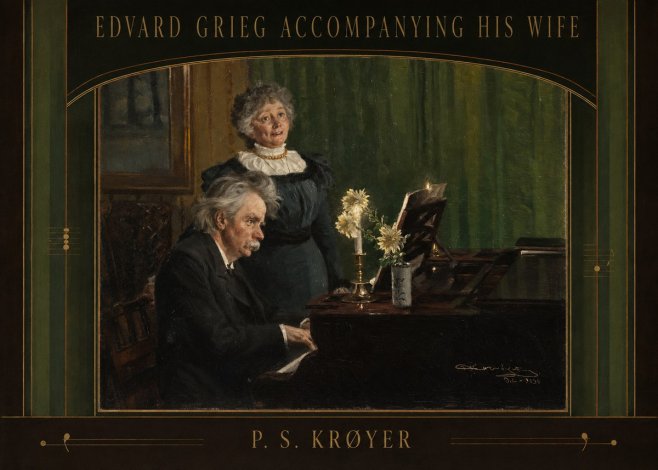 P.S. Krøyer Edvard Grieg Accompanying His Wife No6 - Affiche