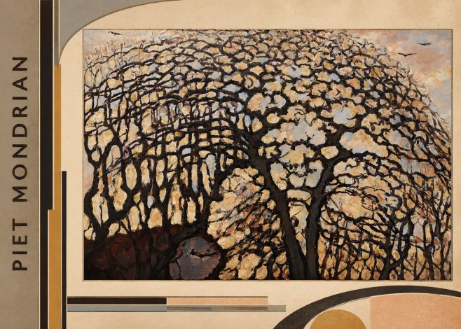 Piet Mondrian Avond (Evening); the Red Tree No4 - Affiche