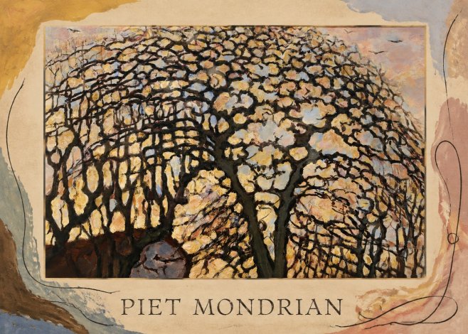 Piet Mondrian Avond (Evening); the Red Tree No5 - Affiche