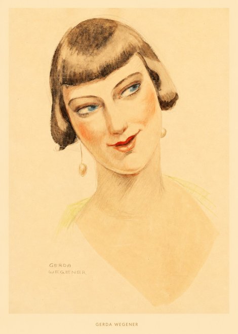 Gerda Wegener Portrait of a Lady No6 - Affiche