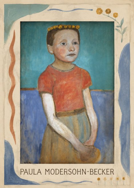 Paula Modersohn-Becker Girl with Crown No2 - Affiche