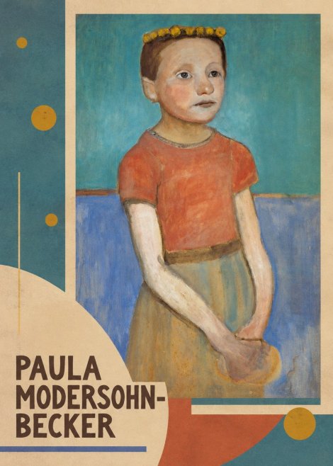Paula Modersohn-Becker Girl with Crown No3 - Affiche
