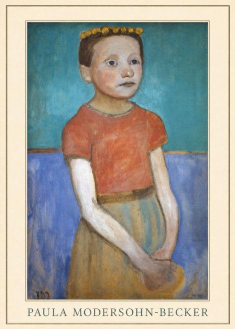 Paula Modersohn-Becker Girl with Crown No4 - Affiche