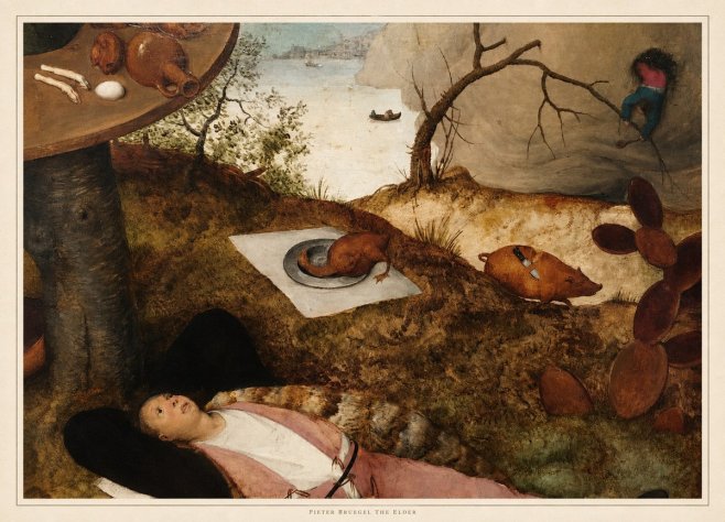 Pieter Bruegel The Land of Cockaigne II No4 - Affiche