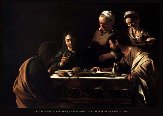 Michelangelo Merisi da Caravaggio The Supper at Emmaus II No4 - Affiche