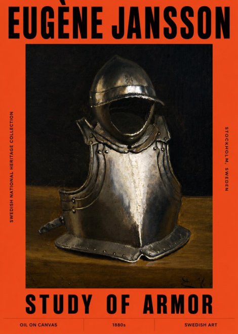 Eugène Jansson Study of Armor No2 - Affiche