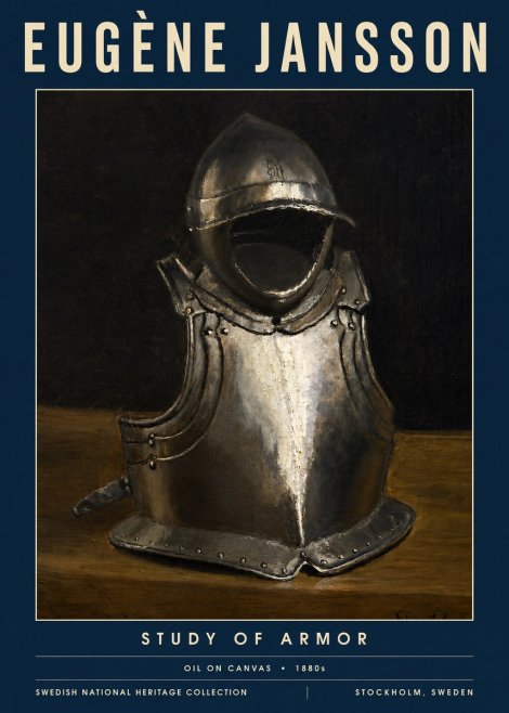 Eugène Jansson Study of Armor No3 - Affiche