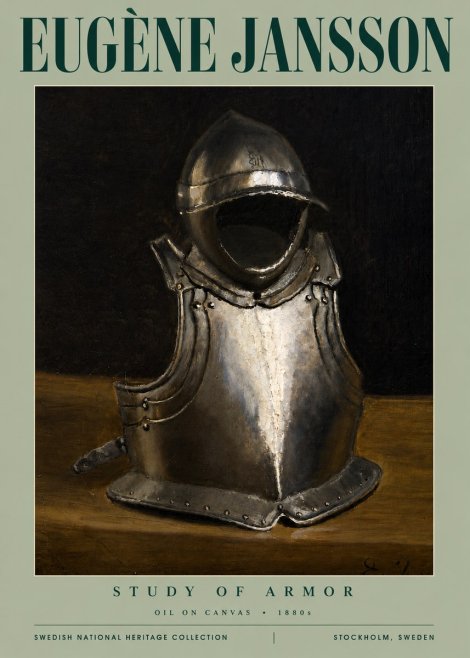 Eugène Jansson Study of Armor No4 - Affiche
