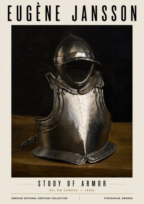 Eugène Jansson Study of Armor No5 - Affiche