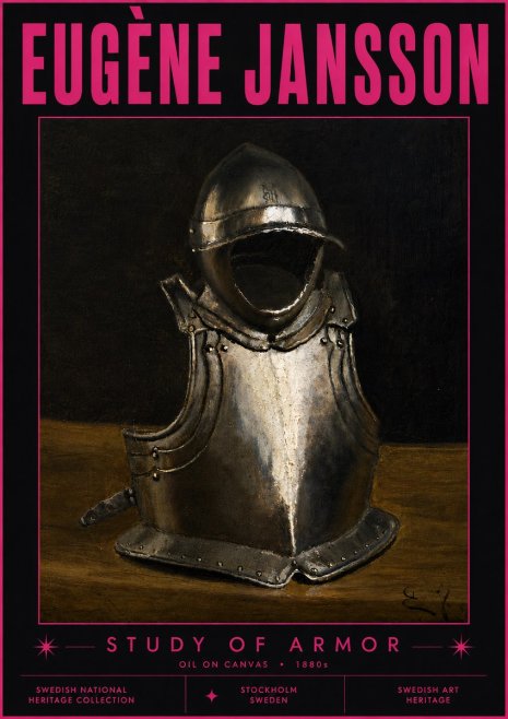 Eugène Jansson Study of Armor No6 - Affiche