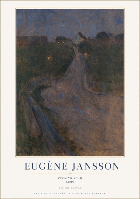 Eugène Jansson Evening Road No1 - Affiche